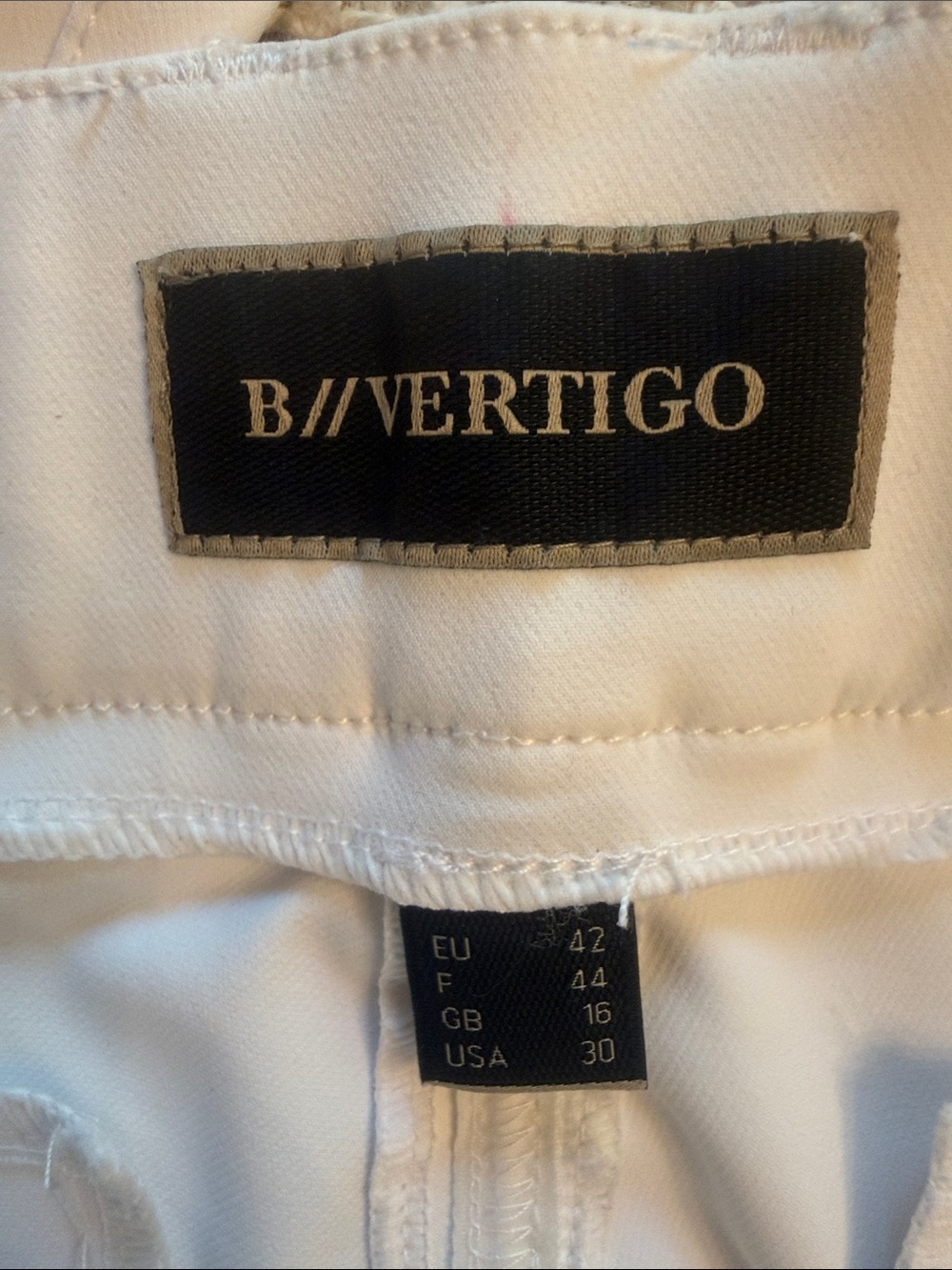 B Vertigo Full Seat Davina Mid Rise White Breeches - Picture 3 of 3